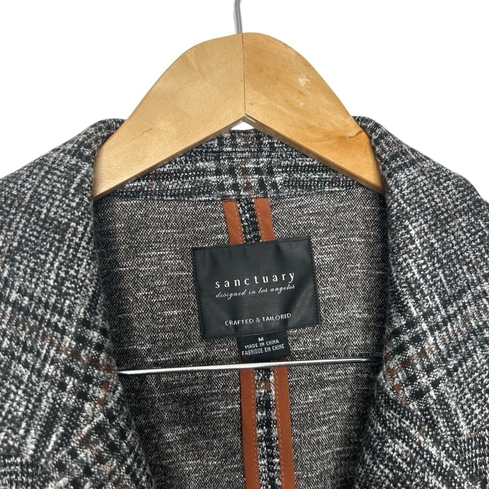Sanctuary Carlyle Plaid Coat Abstract Plaid Soft Oversized Career Jacket Medium - Picture 7 of 15